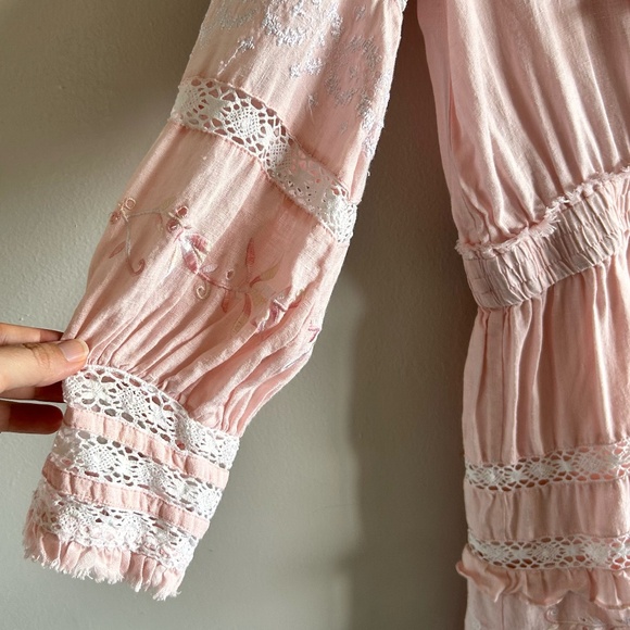 LoveShackFancy Deacon Dress | Dusty Pink | Size Large - Picture 7 of 16